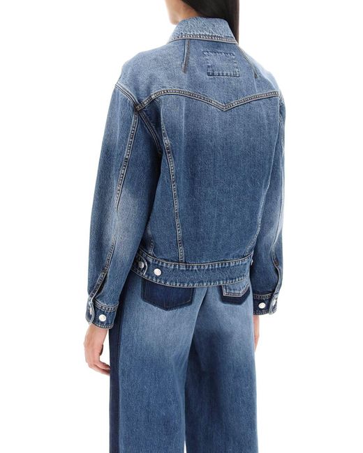Alexander McQueen Blue Denim Cocoon Jacket
