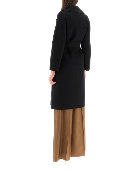 Max Mara Studio 'cles' Coat In Wool Cashmere And Silk In