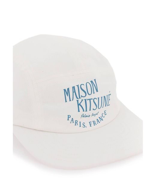 Maison Kitsuné White Palais Royal Baseball Cap for men