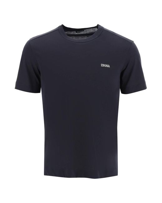 T-Shirt Logo di Zegna in Black da Uomo