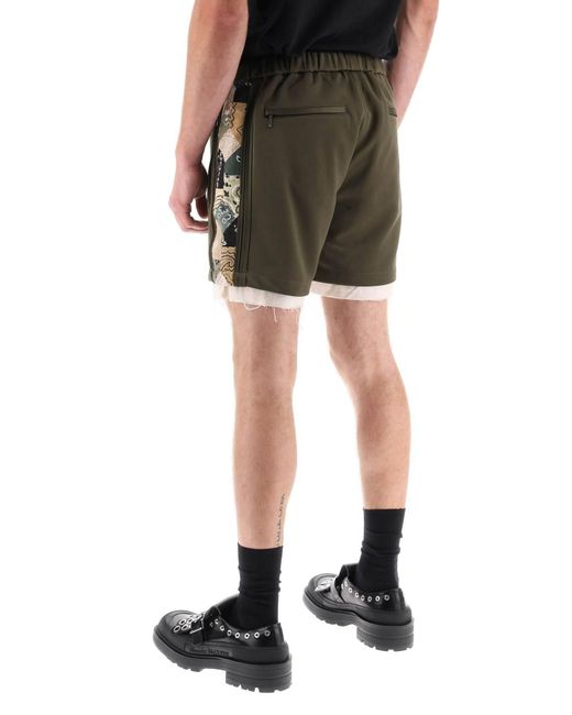 Children of the discordance Green Jersey Shorts With Bandana Bands for men