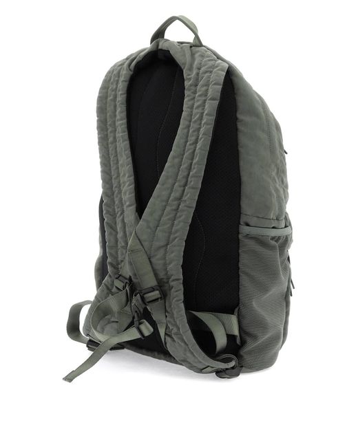 C P Company Gray Nylon B Lens Backpack for men
