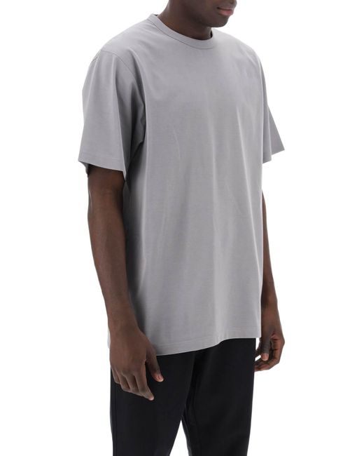 Y-3 Gray Y-3 "Oversized Cotton Blend T for men