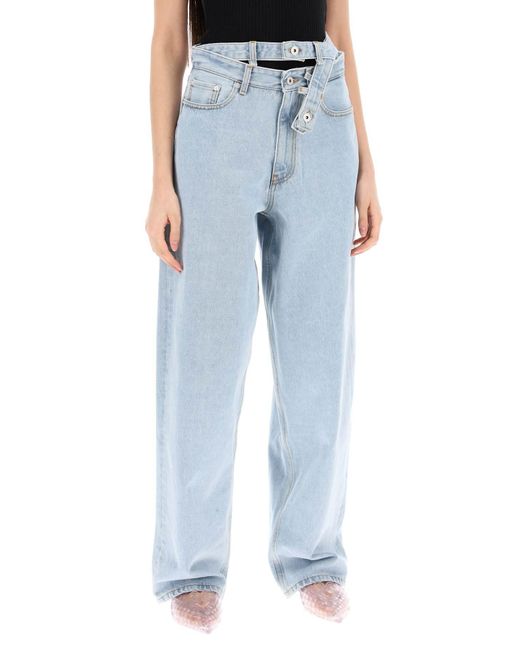 Y. Project Blue Y Project Evergreen Double-Waist Jeans