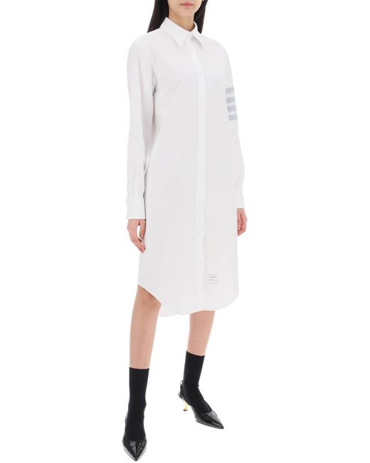 Thom Browne White Rel Chemisier Dress