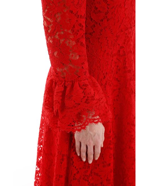 valentino red lace dress