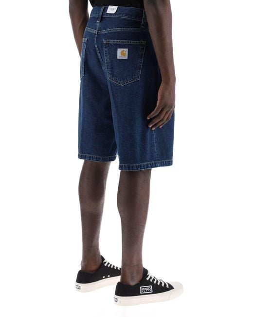 Landon Denim Shorts di Carhartt in Blue