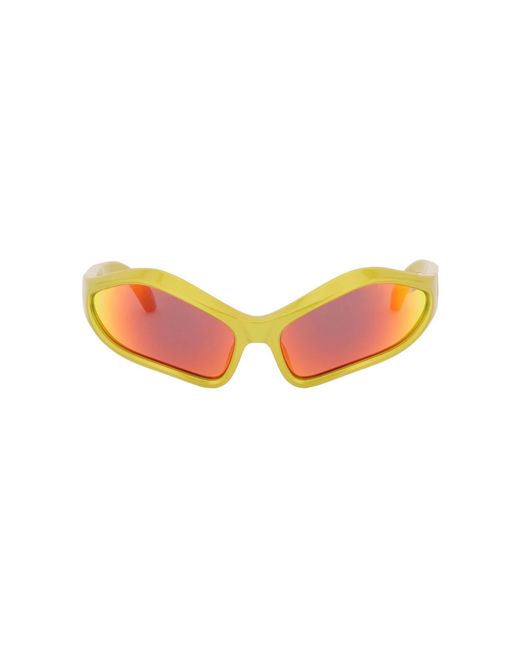 Balenciaga Orange Fennec Oval Sunglasses