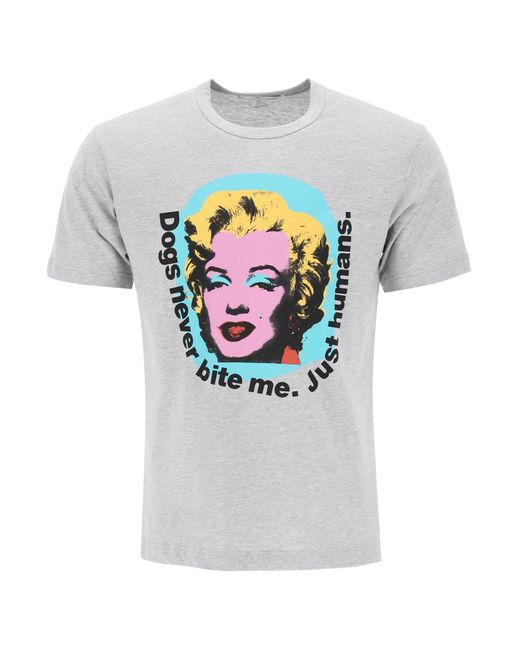 Comme des Garçons Gray Comme Des Garcons Shirt Marilyn Monroe Print T for men