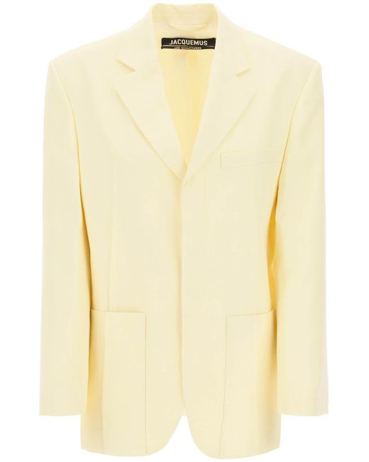 Jacquemus Yellow Single-Breasted Jacket For