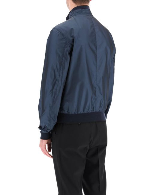Moorer Synthetic Axten Reversible Bomber Jacket in Blue for Men Mens Jackets Moorer Jackets 