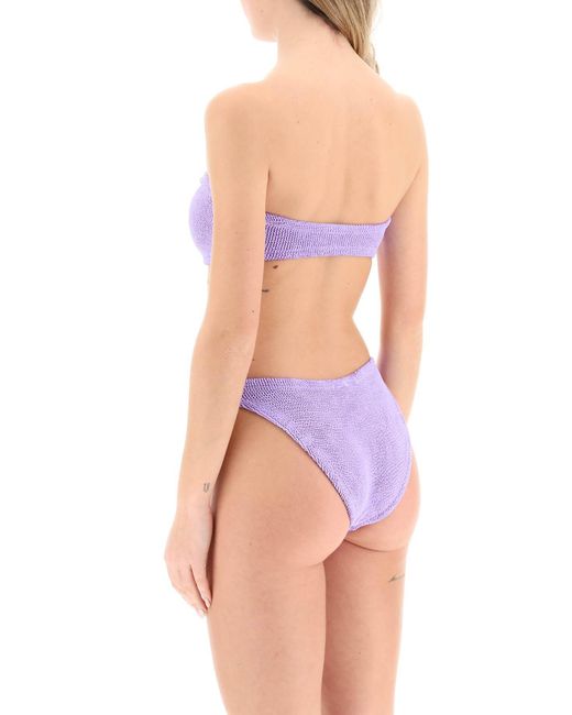 Hunza G Purple 'Jean' Bikini Set
