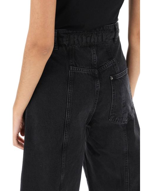 ROTATE BIRGER CHRISTENSEN Black Baggy Jeans With Curved Leg