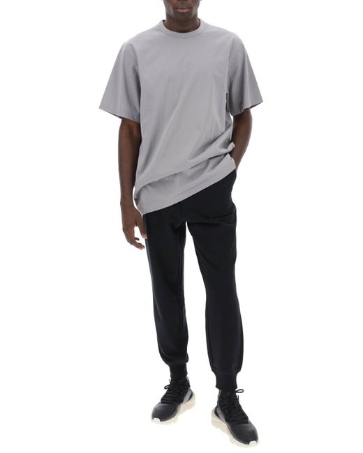Y-3 Black French Terry Cuffed Jogger Pants for men