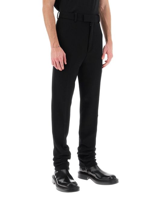 Ferragamo Black Twill Tailoring Pants for men