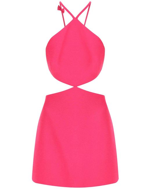 Valentino Pink Sand Crepe Mini Dress