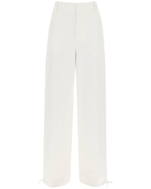 Marni White Technical Linen Utility Pants