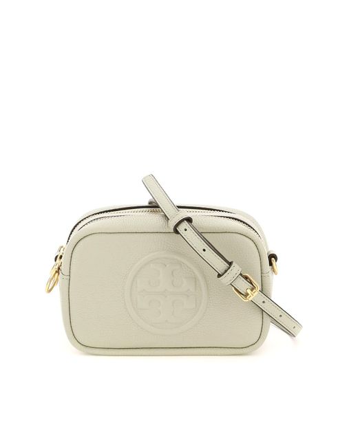 Tory Burch Leather Perry Bombe Mini Camera Bag in Green | Lyst