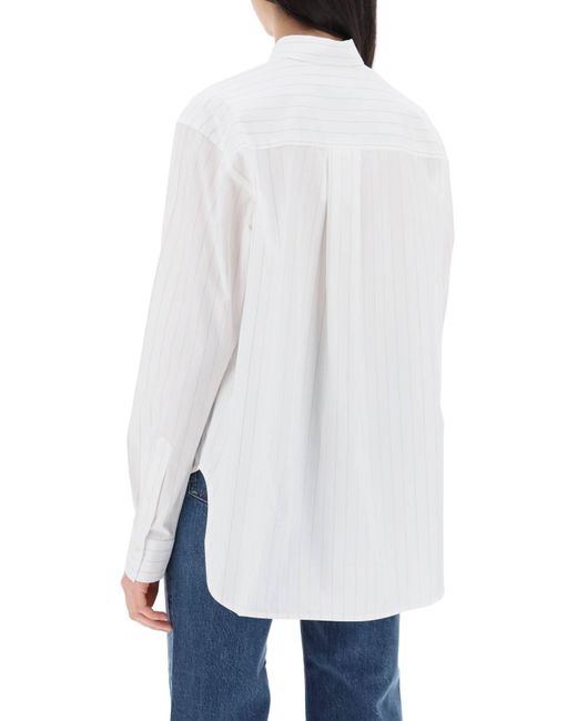 Camicia da distinta a strisce di Totême  in White