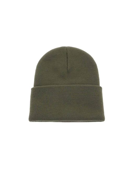 Carhartt Green Logo Patch Beanie Hat for men