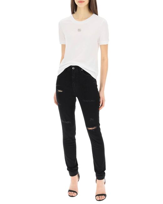 \u0026 Gabbana Denim Distressed Audrey Jeans 