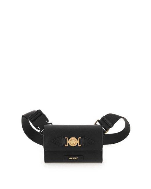 Versace Leather Medusa biggie Belt Bag in Black for Men Lyst