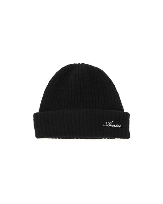 Amiri Cashmere Beanie Hat in Black for 