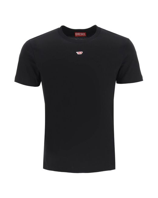 DIESEL Cotton D Logo T-shirt in Black 