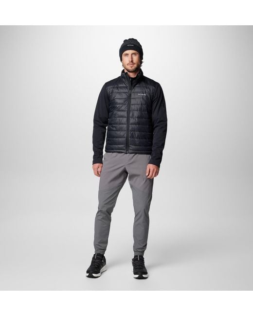 Columbia Black Columbia Tech Insulated Hiking Softshell Jacket for men