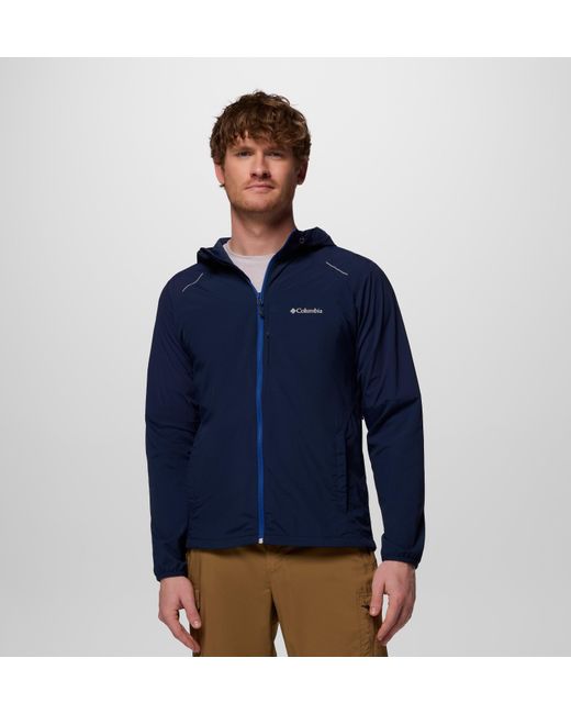 Columbia Blue Columbia Tech Nylon Hooded Jacket for men