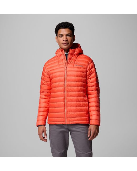 Columbia Red S Corelite Down Hooded Jacket for men