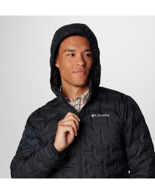 Columbia Black Delta Ridge Ii Down Hooded Jacket for men