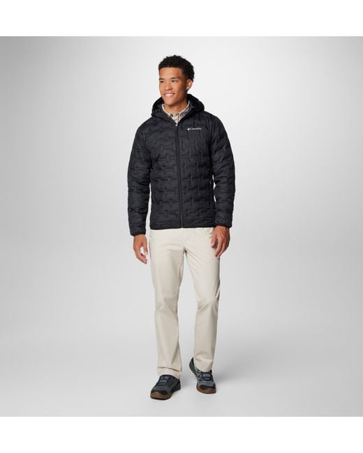 Columbia Black Delta Ridge Ii Down Hooded Jacket for men