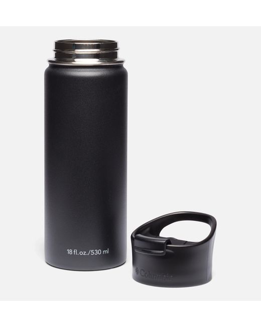Columbia Black Double-Wall Vacuum Bottle With Sip-Thru Top