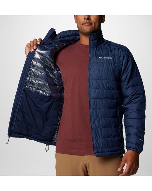 Columbia Blue Powder Lite Ii Jacket for men