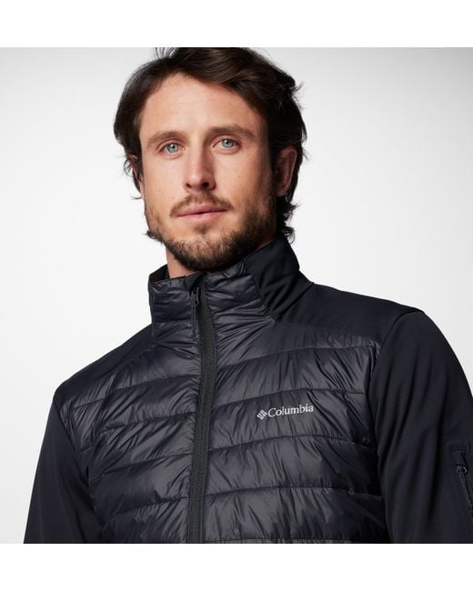 Columbia Black Columbia Tech Insulated Hiking Softshell Jacket for men