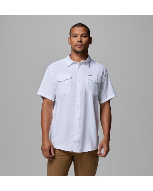 Columbia White Utilizer Ii Solid Short Sleeve Shirt for men