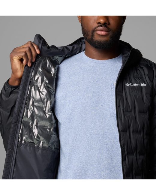 Columbia Black Delta Ridge Ii Down Hooded Jacket for men