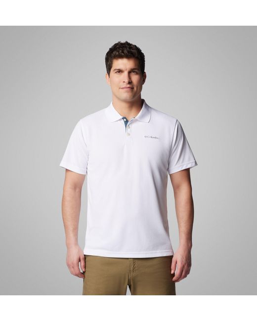 Columbia White Utilizer Polo Shirt for men