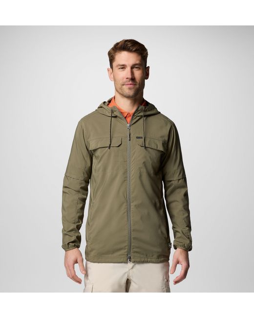 Veste à capuche Columbia Rumbling River - beige/vert/bleu marine - XXL