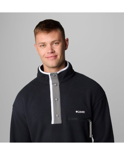 Columbia Black Helvetia Ii Half Snap Fleece for men