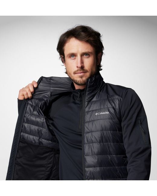 Columbia Black Columbia Tech Insulated Hiking Softshell Jacket for men