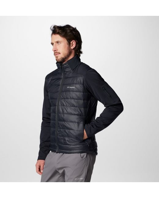 Columbia Black Columbia Tech Insulated Hiking Softshell Jacket for men