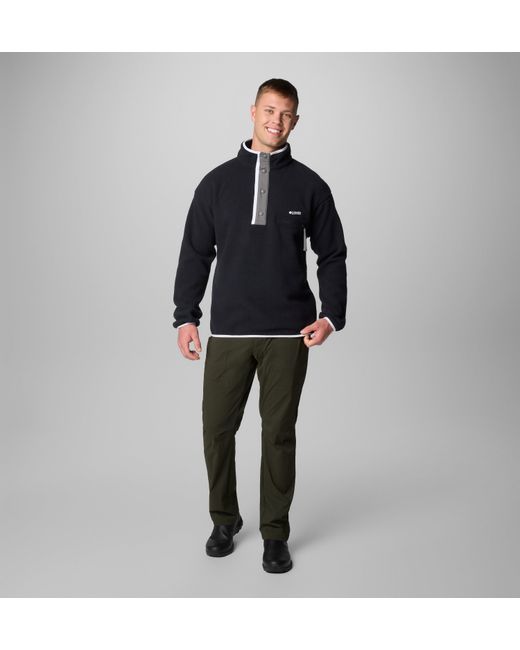 Columbia Black Helvetia Ii Half Snap Fleece for men