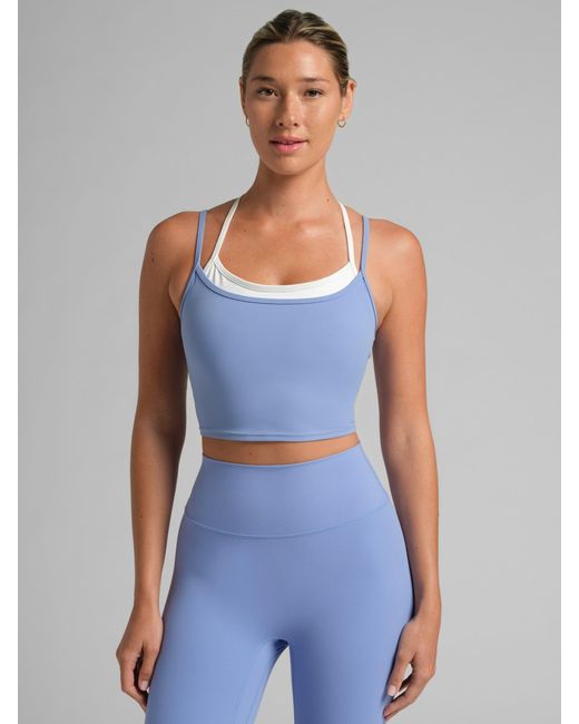 Comfrt Blue Core Double Layer Crop Tank