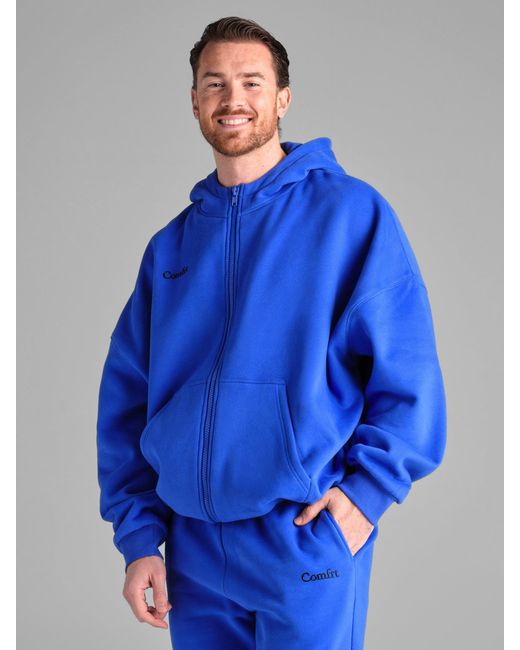Comfrt Blue Cloud Zip Hoodie