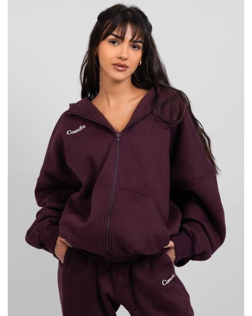 Comfrt Purple Cloud Zip Hoodie