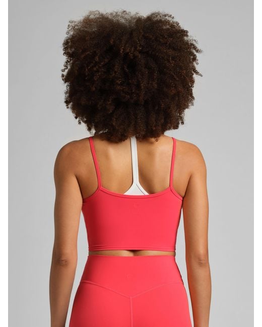 Comfrt Red Core Double Layer Crop Tank