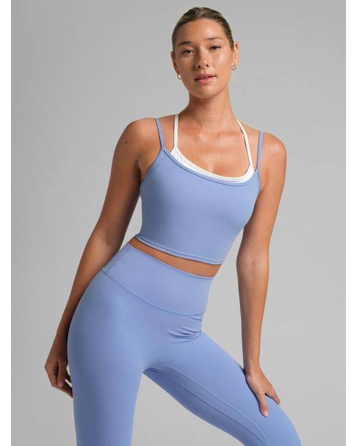 Comfrt Blue Core Double Layer Crop Tank