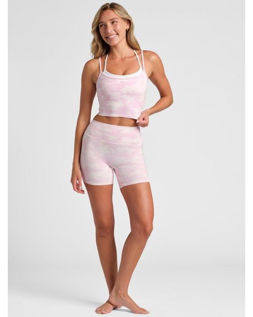 Comfrt White Core Double Layer Crop Tank